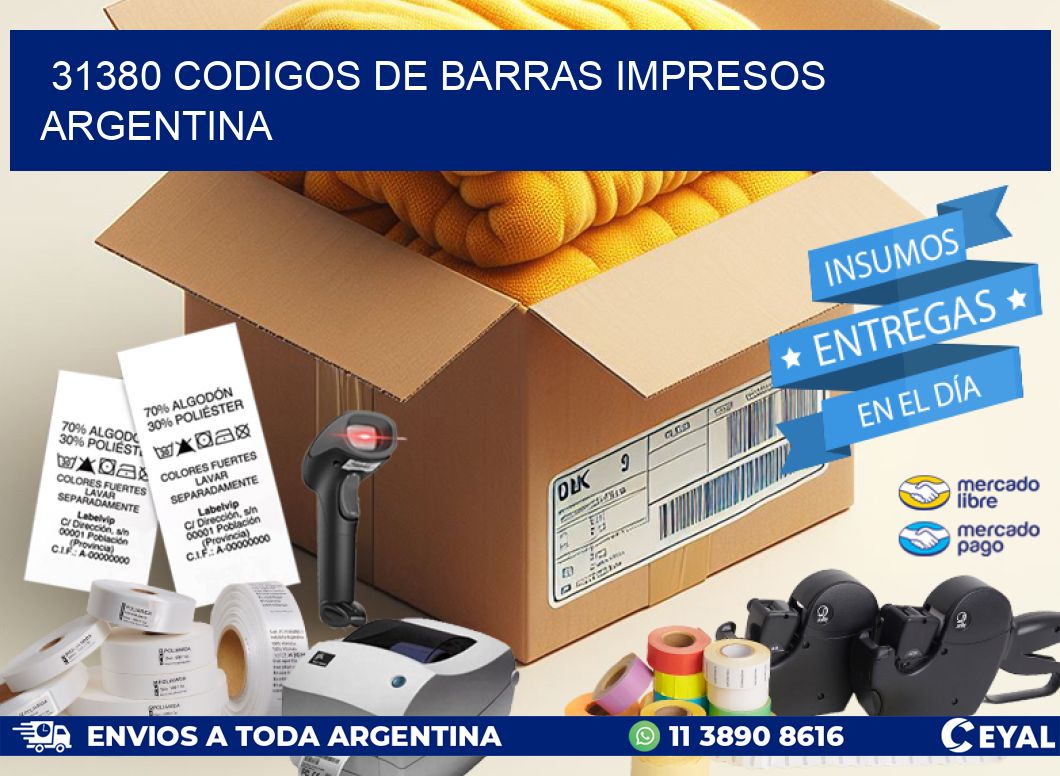 31380 Codigos de barras impresos Argentina