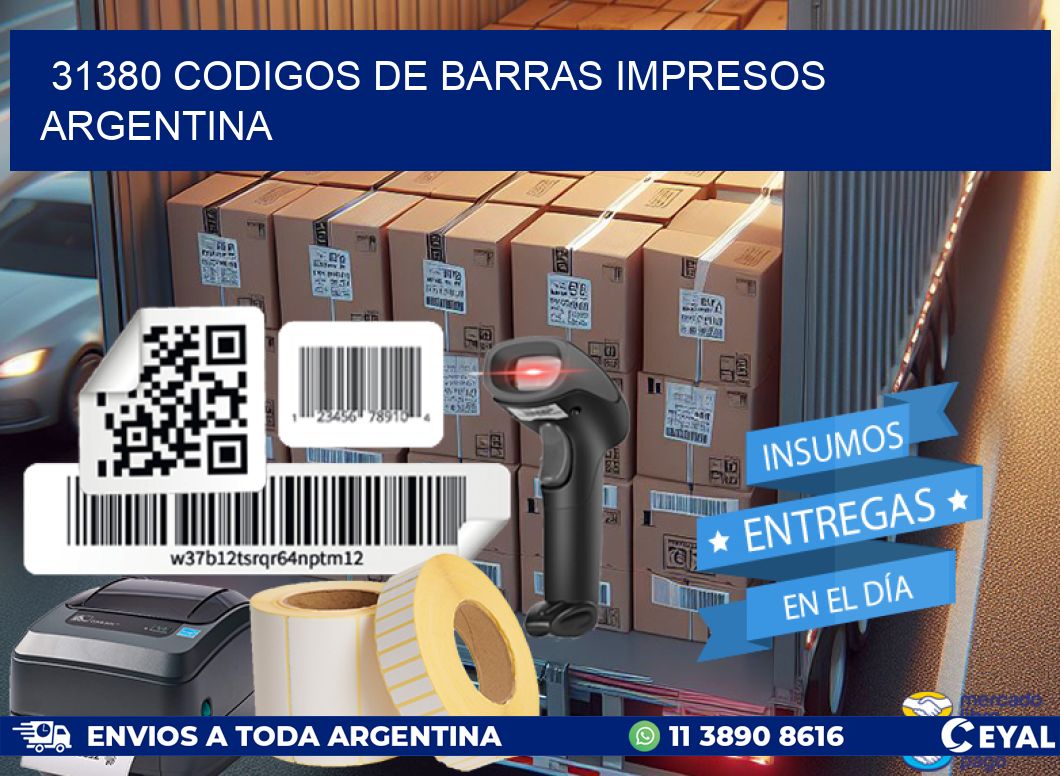 31380 Codigos de barras impresos Argentina