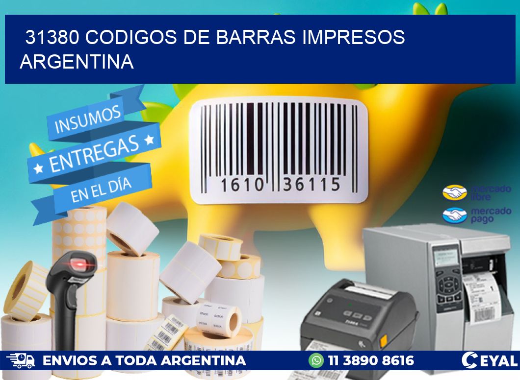 31380 Codigos de barras impresos Argentina