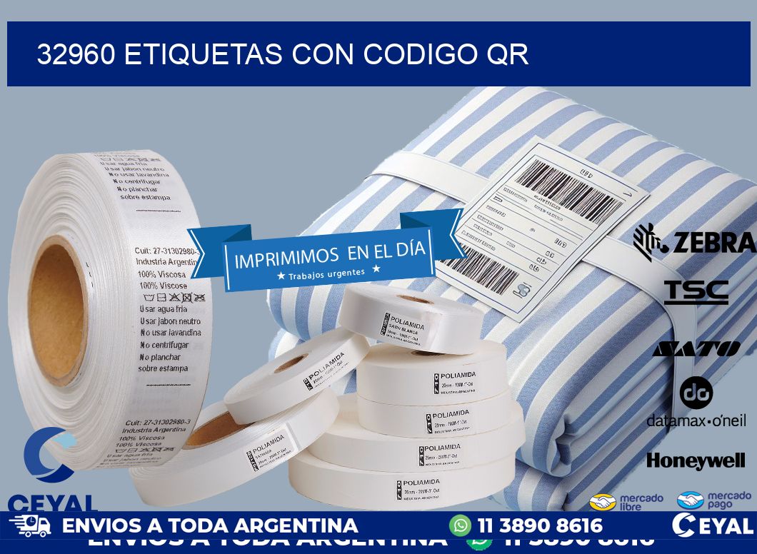 32960 etiquetas con codigo qr