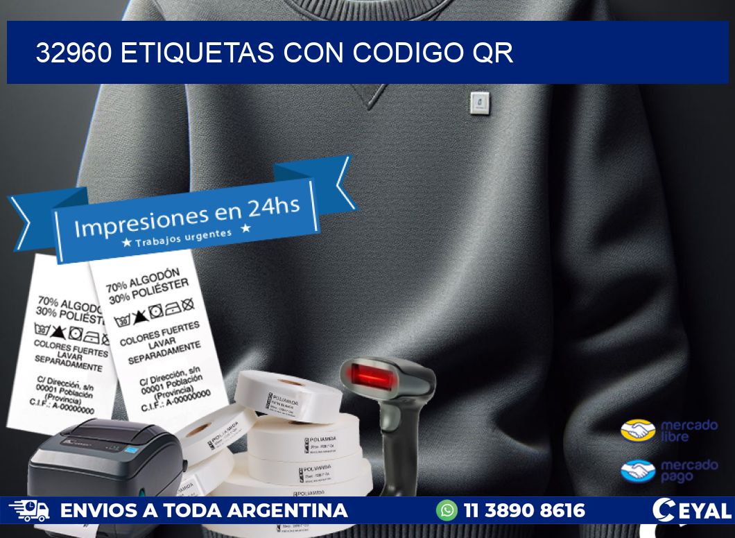 32960 etiquetas con codigo qr