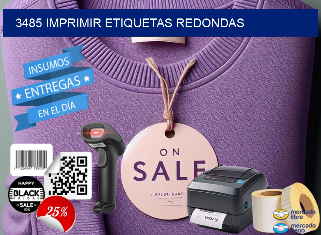 3485 IMPRIMIR ETIQUETAS REDONDAS