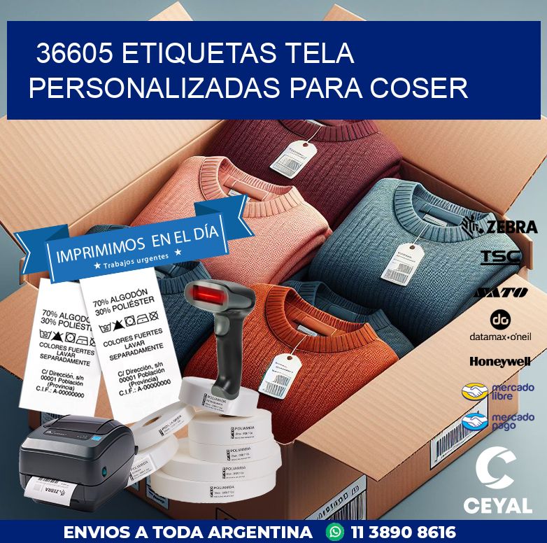 36605 ETIQUETAS TELA PERSONALIZADAS PARA COSER