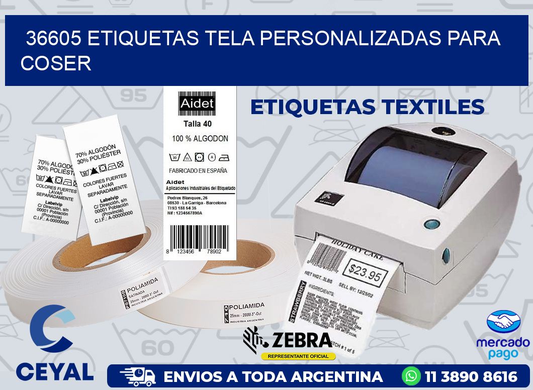 36605 ETIQUETAS TELA PERSONALIZADAS PARA COSER
