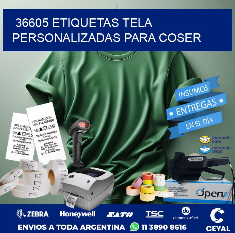 36605 ETIQUETAS TELA PERSONALIZADAS PARA COSER