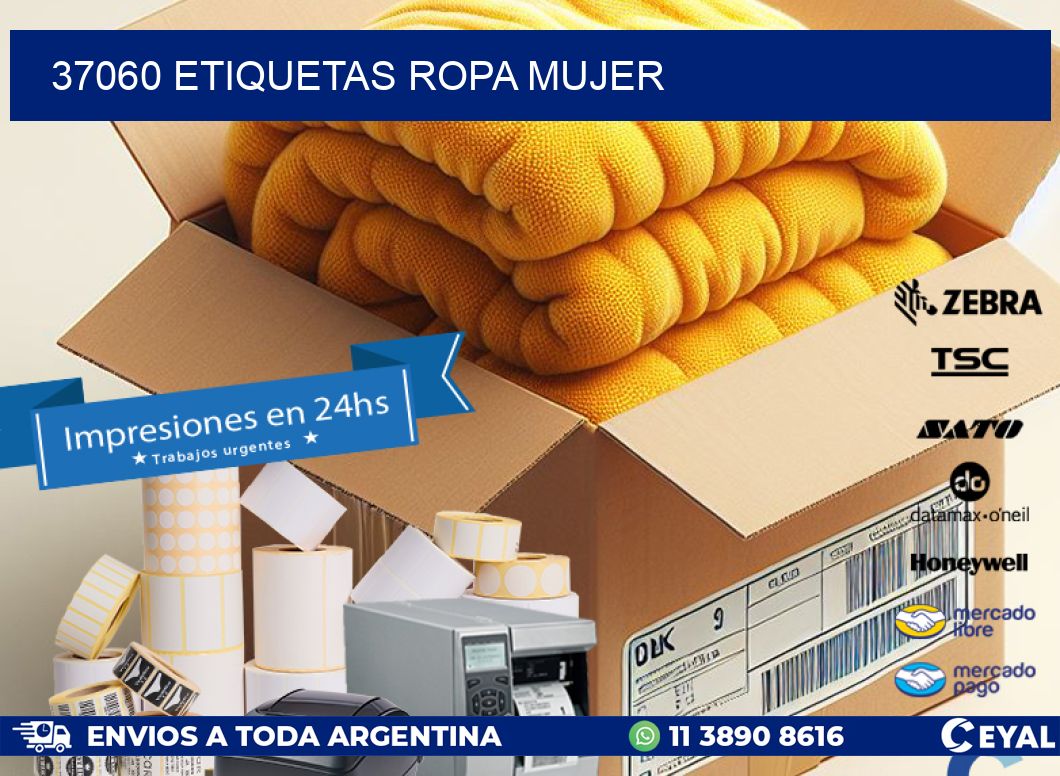 37060 ETIQUETAS ROPA MUJER