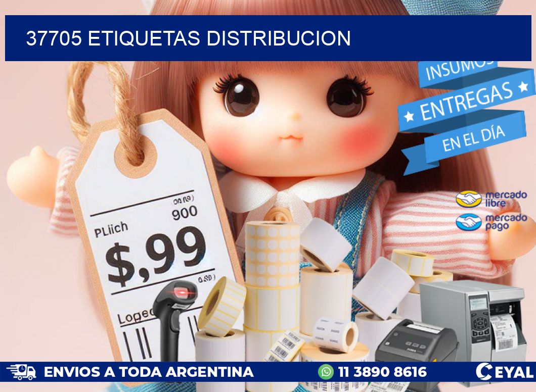 37705 etiquetas distribucion