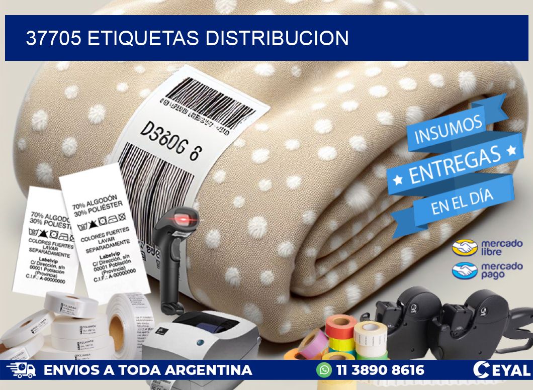 37705 etiquetas distribucion