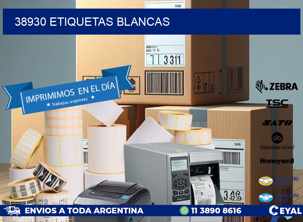 38930 ETIQUETAS BLANCAS