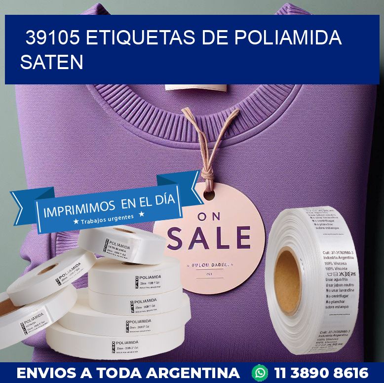 39105 ETIQUETAS DE POLIAMIDA SATEN