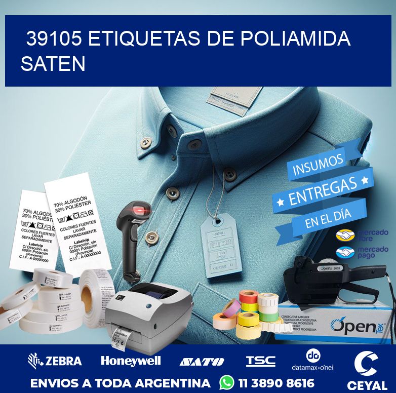 39105 ETIQUETAS DE POLIAMIDA SATEN
