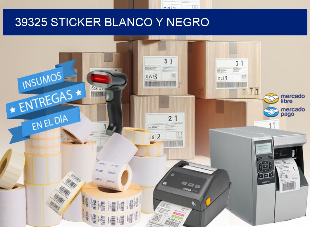 39325 STICKER BLANCO Y NEGRO