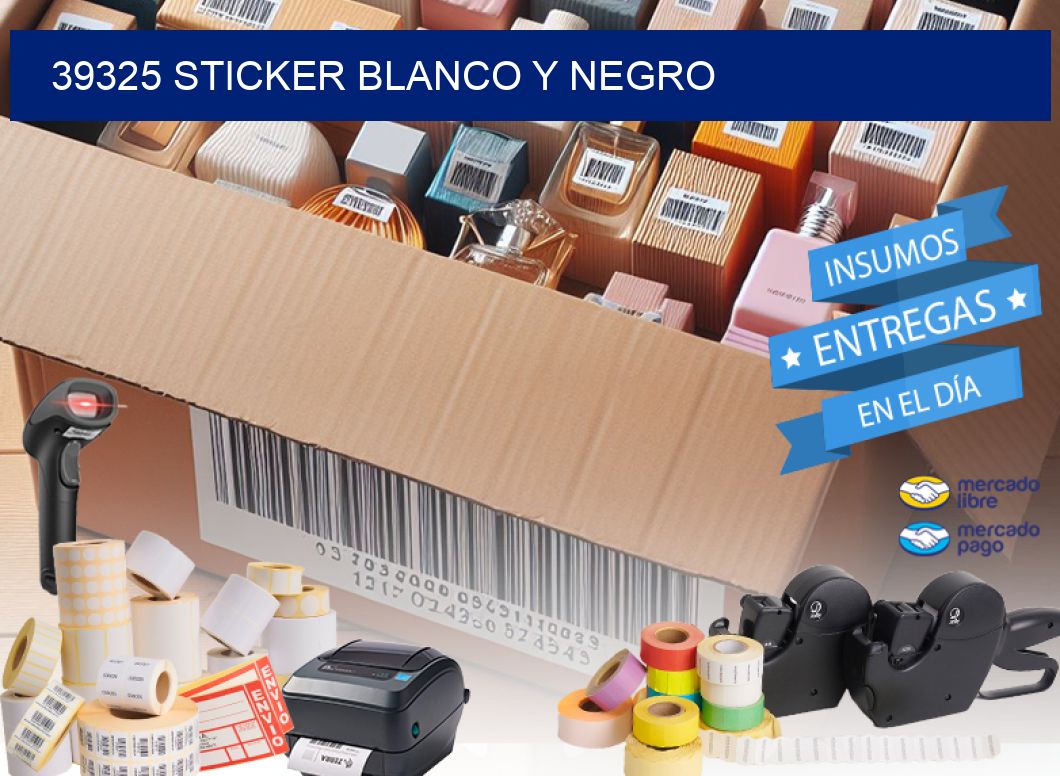 39325 STICKER BLANCO Y NEGRO
