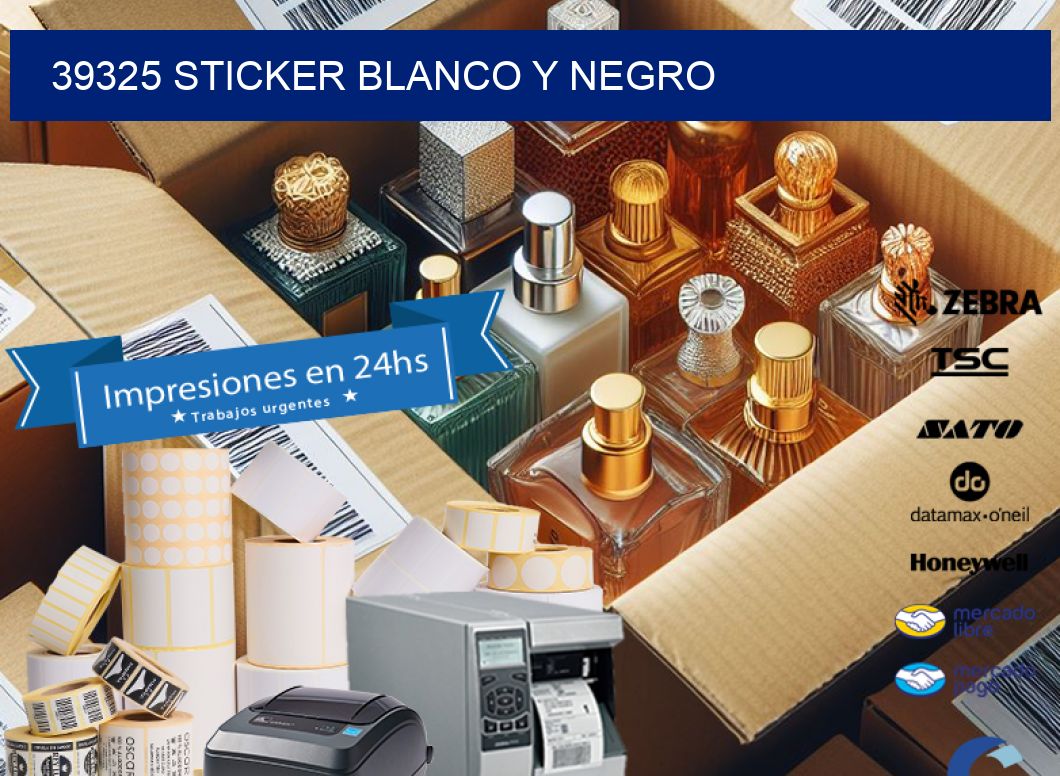 39325 STICKER BLANCO Y NEGRO
