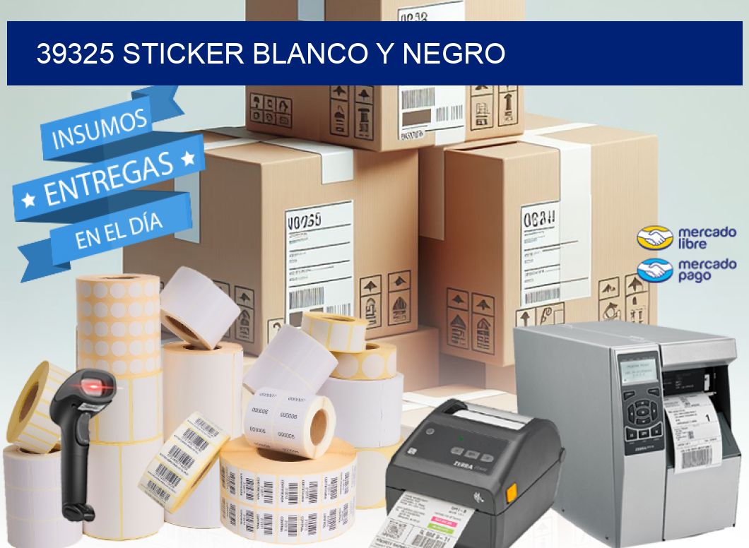 39325 STICKER BLANCO Y NEGRO