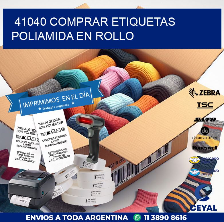41040 COMPRAR ETIQUETAS POLIAMIDA EN ROLLO