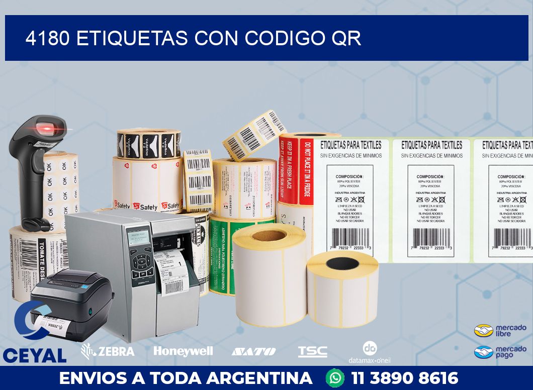 4180 ETIQUETAS CON CODIGO QR