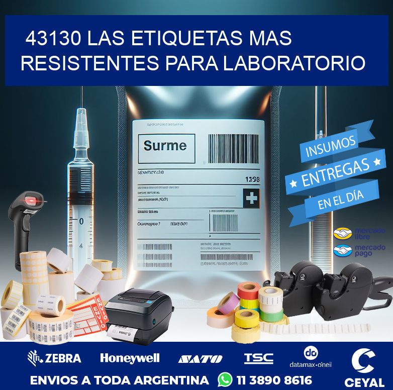 43130 LAS ETIQUETAS MAS RESISTENTES PARA LABORATORIO