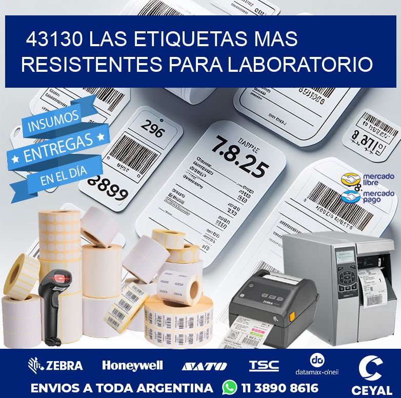 43130 LAS ETIQUETAS MAS RESISTENTES PARA LABORATORIO