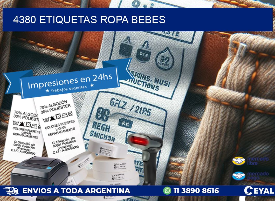4380 ETIQUETAS ROPA BEBES