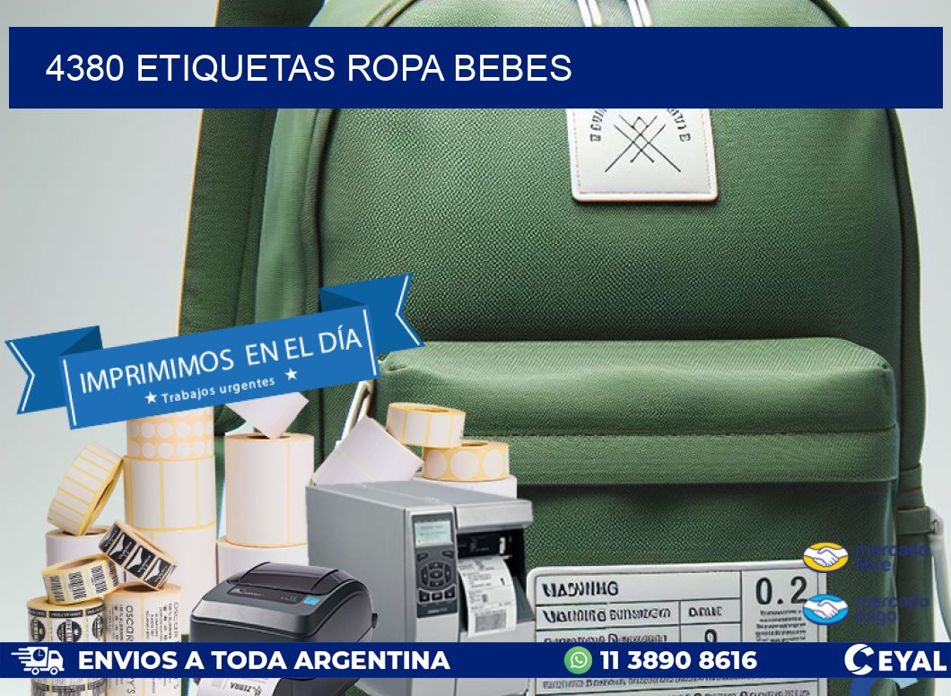 4380 ETIQUETAS ROPA BEBES