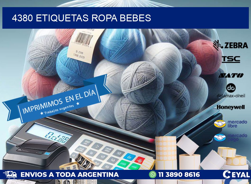 4380 ETIQUETAS ROPA BEBES