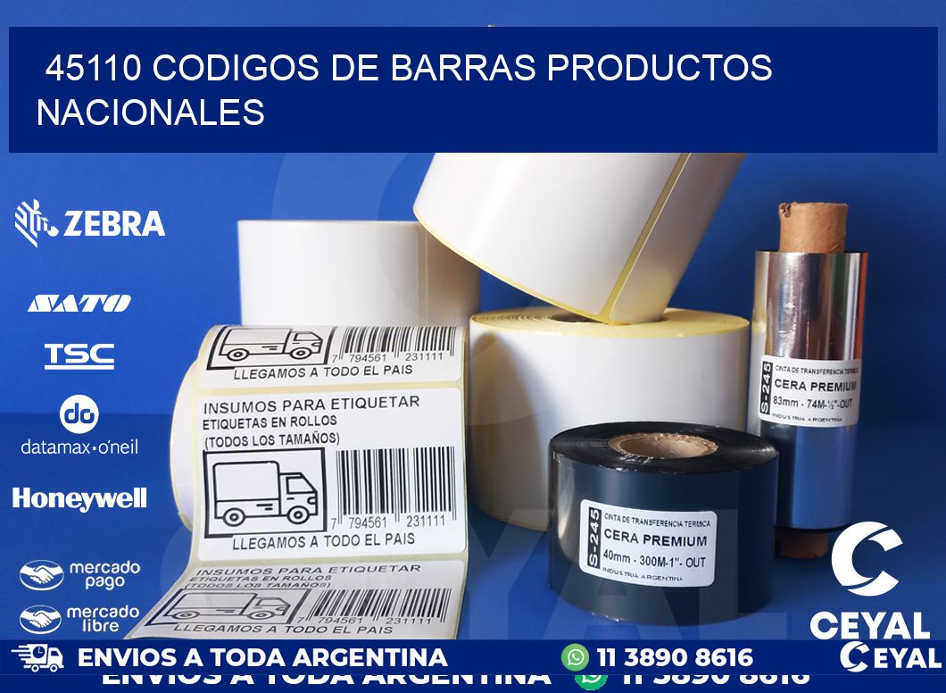 45110 codigos de barras productos nacionales