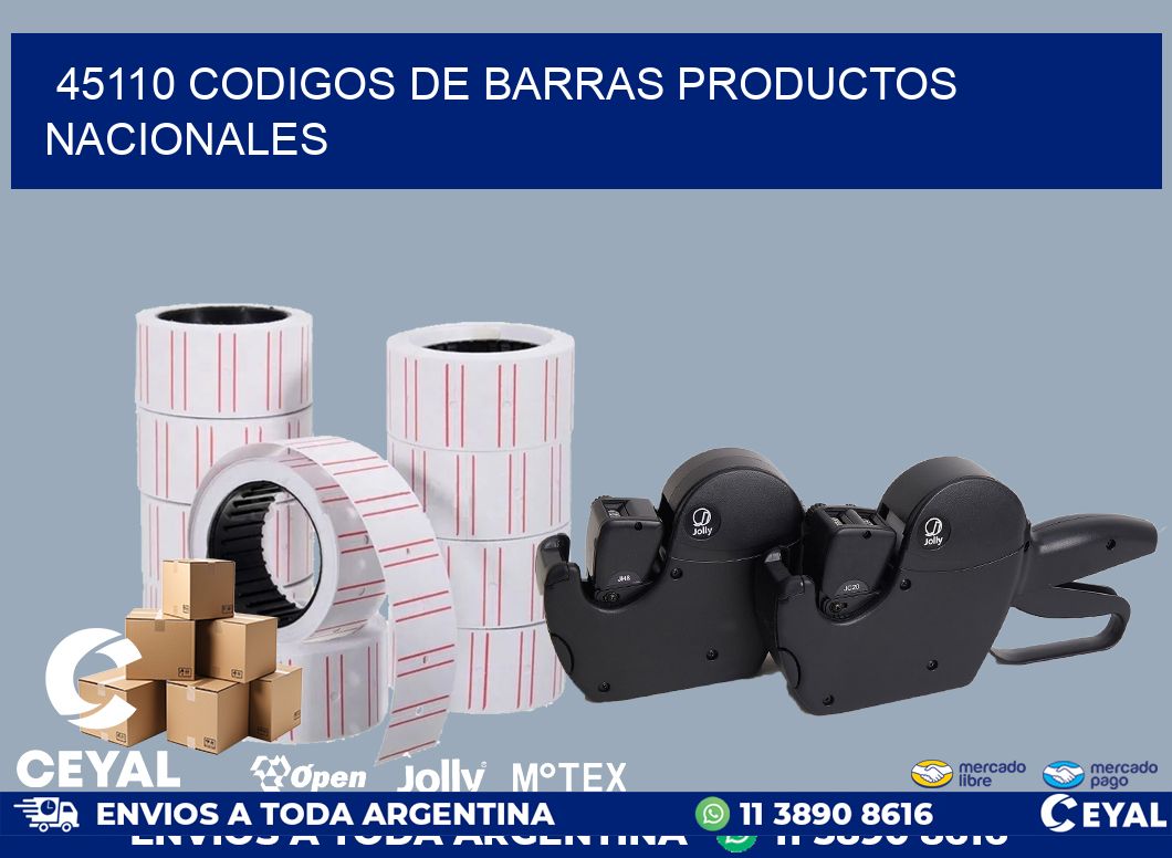 45110 codigos de barras productos nacionales