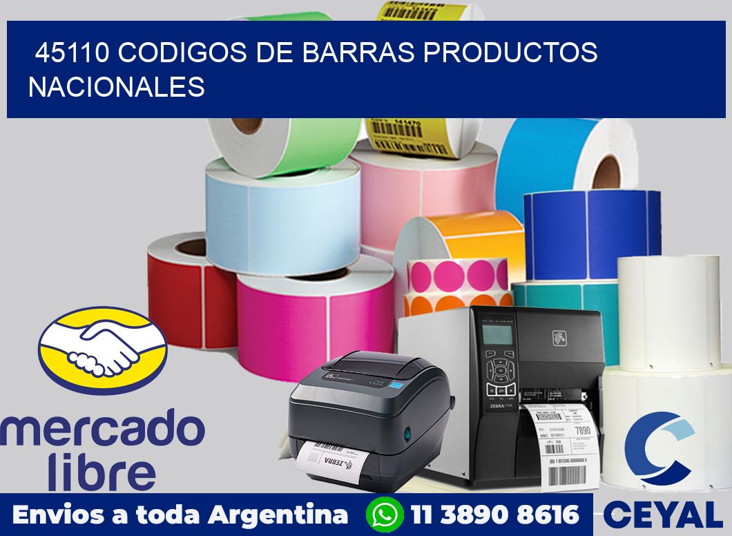 45110 codigos de barras productos nacionales