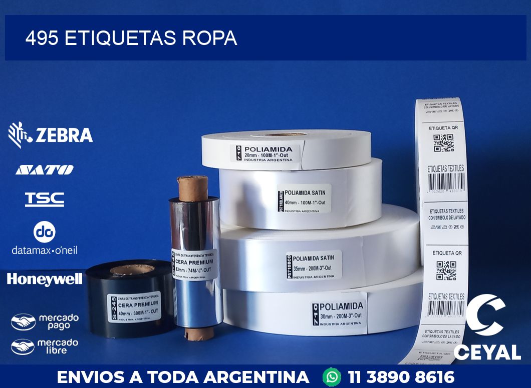 495 ETIQUETAS ROPA