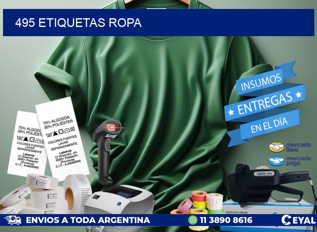 495 ETIQUETAS ROPA
