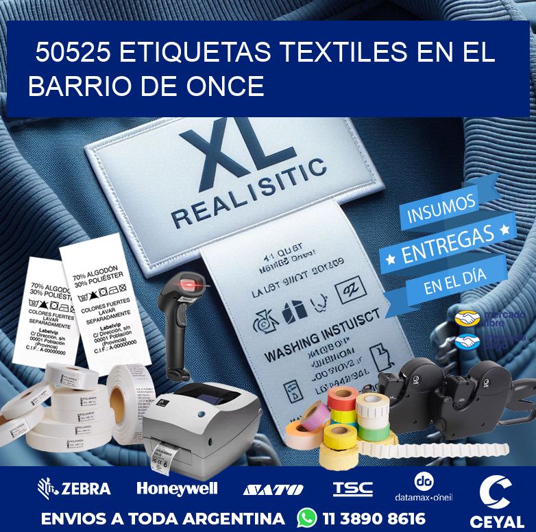 50525 ETIQUETAS TEXTILES EN EL BARRIO DE ONCE