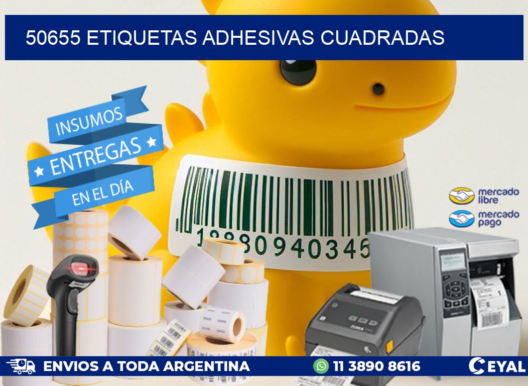 50655 ETIQUETAS ADHESIVAS CUADRADAS