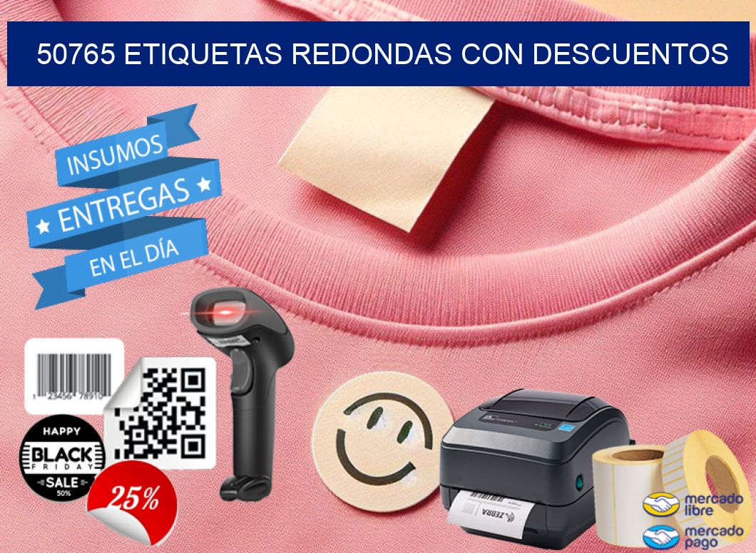 50765 ETIQUETAS REDONDAS CON DESCUENTOS