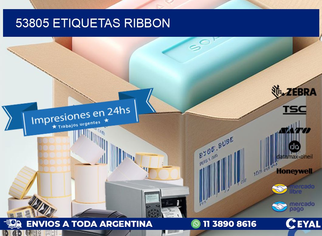 53805 ETIQUETAS RIBBON