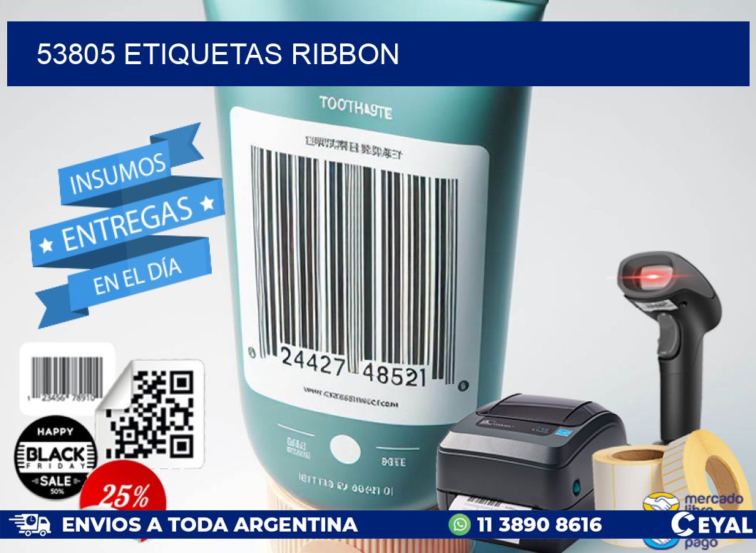 53805 ETIQUETAS RIBBON