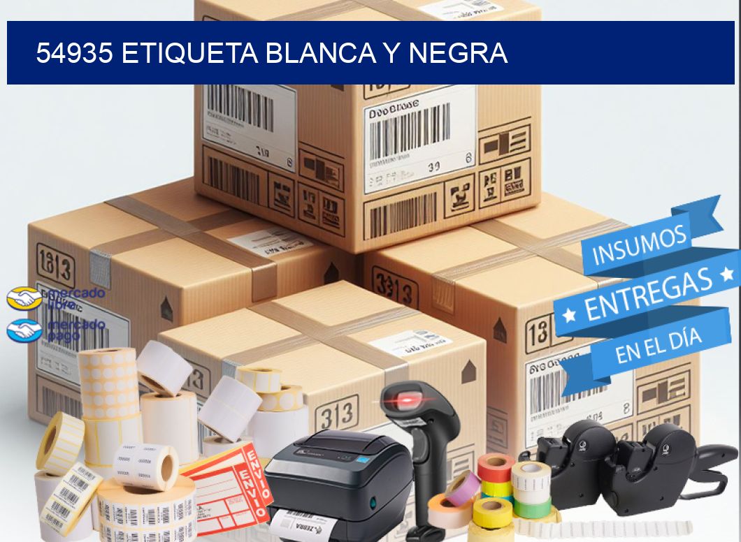 54935 ETIQUETA BLANCA Y NEGRA