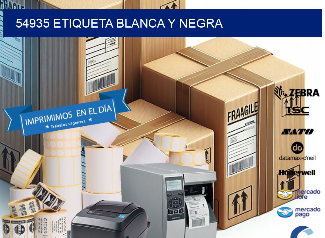 54935 ETIQUETA BLANCA Y NEGRA