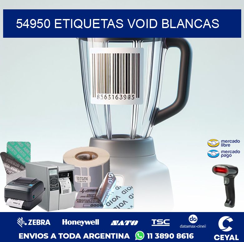 54950 ETIQUETAS VOID BLANCAS
