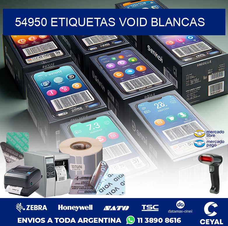 54950 ETIQUETAS VOID BLANCAS