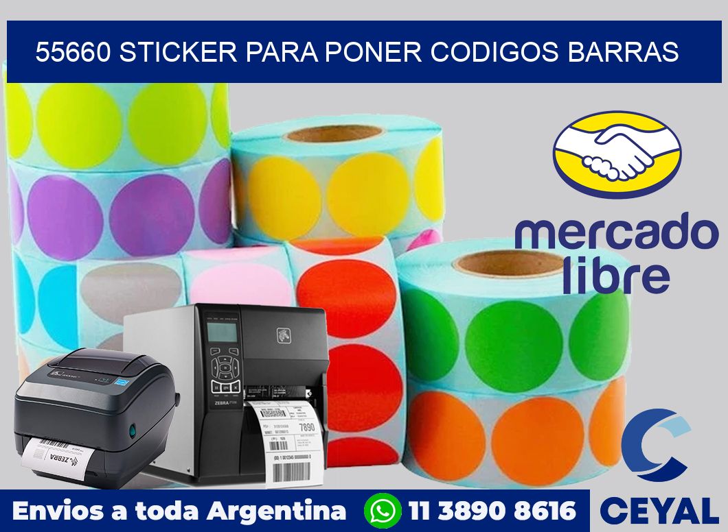 55660 STICKER PARA PONER CODIGOS BARRAS