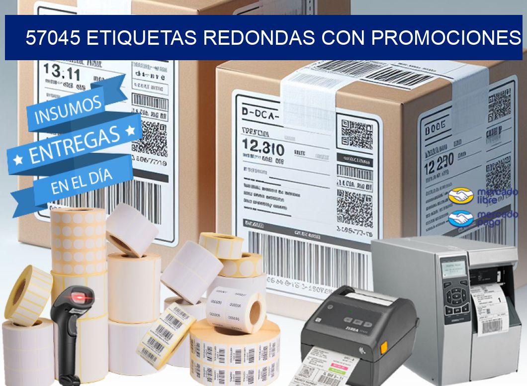 57045 ETIQUETAS REDONDAS CON PROMOCIONES