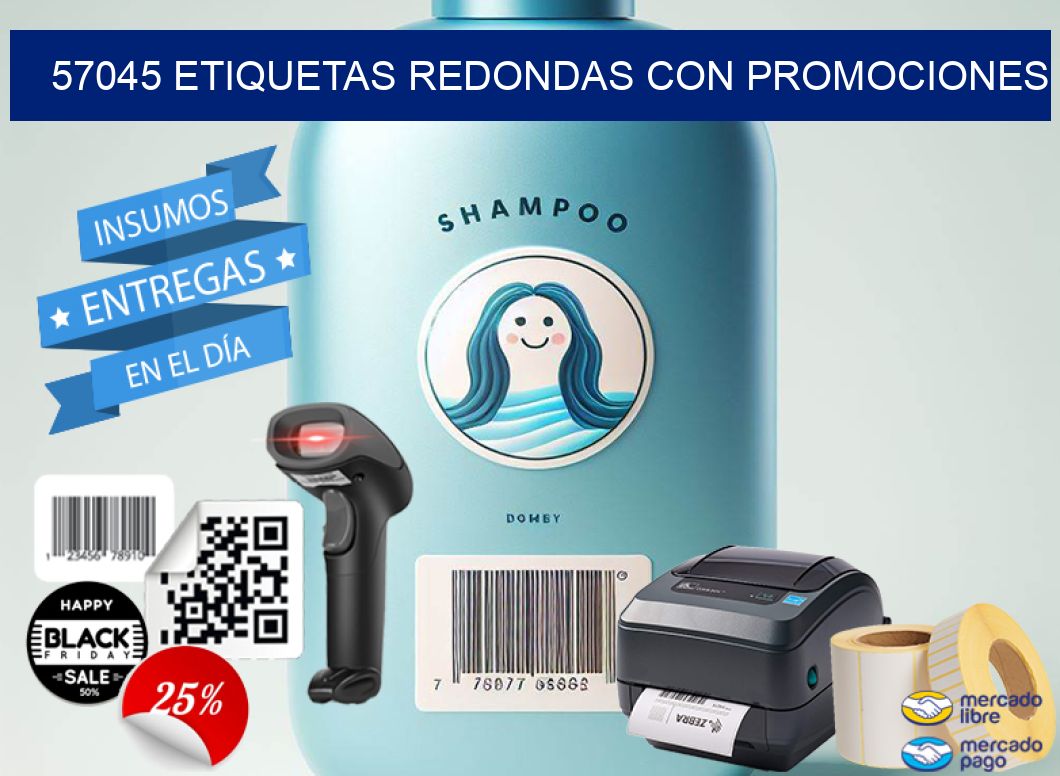 57045 ETIQUETAS REDONDAS CON PROMOCIONES