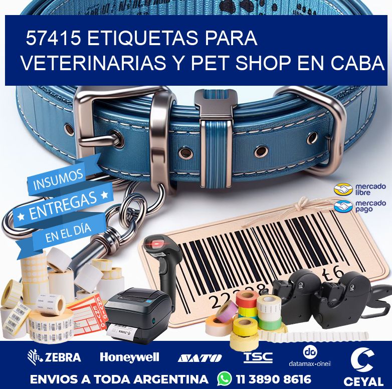 57415 ETIQUETAS PARA VETERINARIAS Y PET SHOP EN CABA