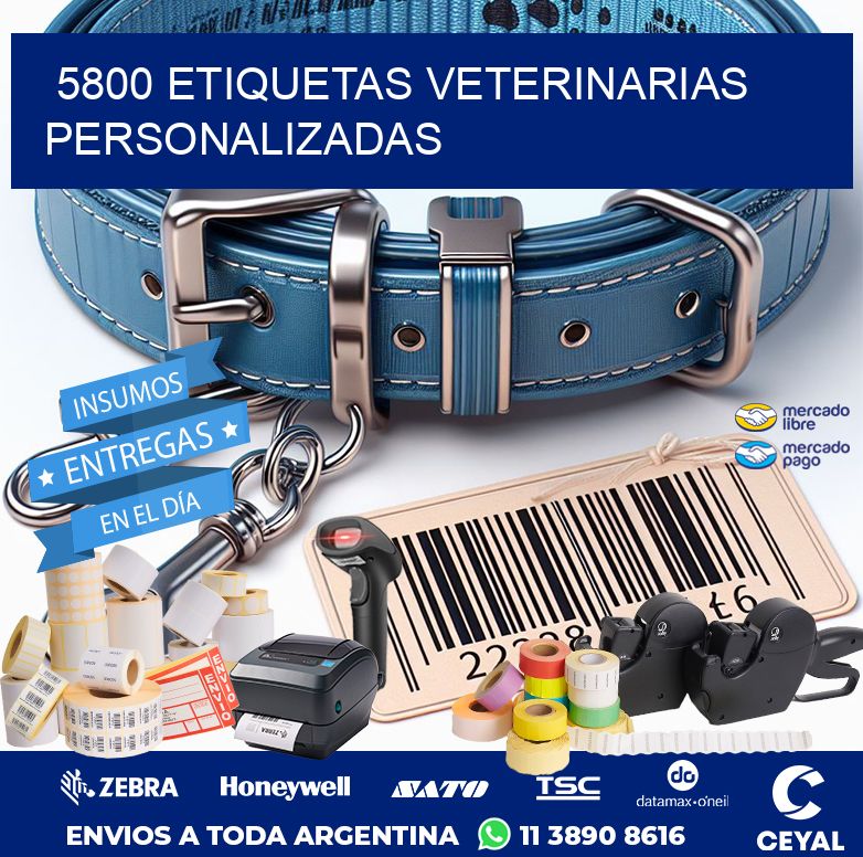 5800 ETIQUETAS VETERINARIAS PERSONALIZADAS