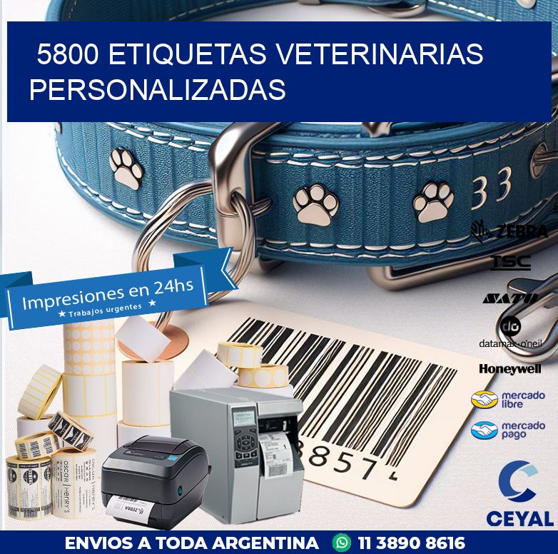 5800 ETIQUETAS VETERINARIAS PERSONALIZADAS