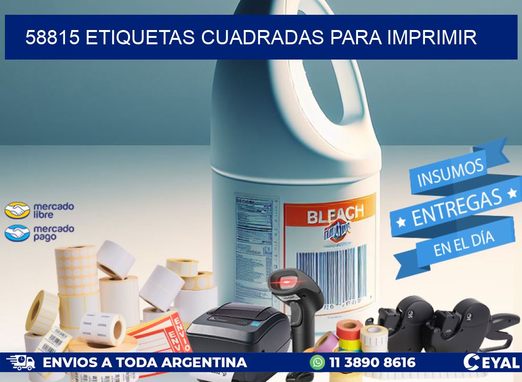 58815 Etiquetas cuadradas para imprimir
