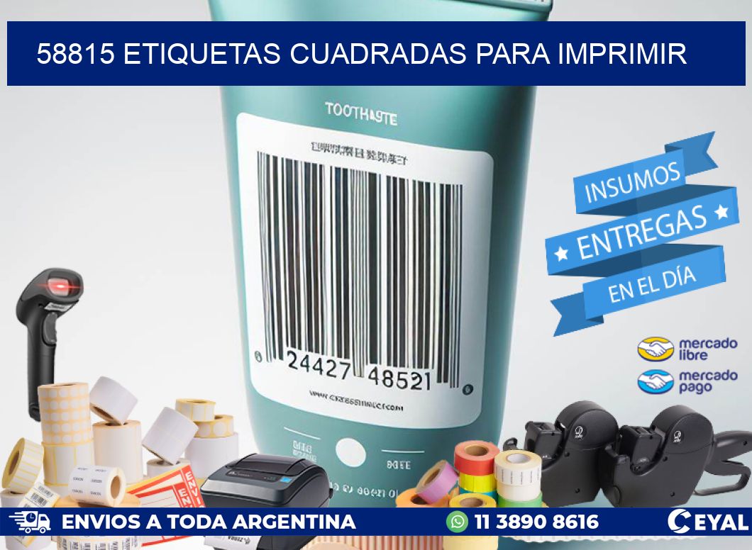58815 Etiquetas cuadradas para imprimir