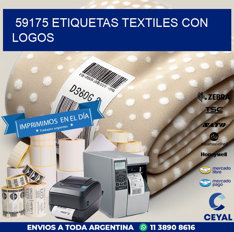 59175 ETIQUETAS TEXTILES CON LOGOS