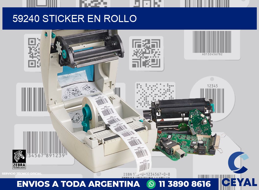 59240 STICKER EN ROLLO